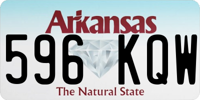 AR license plate 596KQW