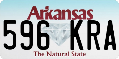 AR license plate 596KRA