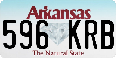 AR license plate 596KRB