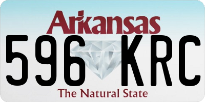 AR license plate 596KRC