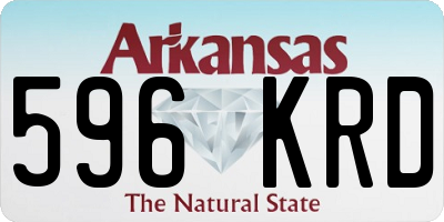 AR license plate 596KRD