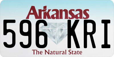 AR license plate 596KRI