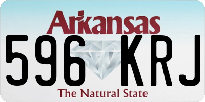 AR license plate 596KRJ