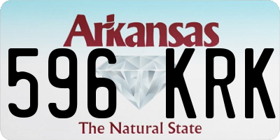 AR license plate 596KRK