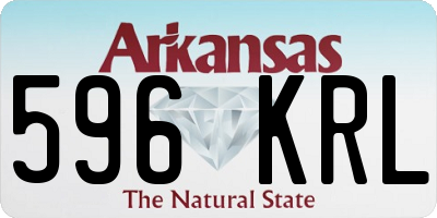 AR license plate 596KRL