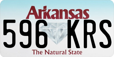 AR license plate 596KRS