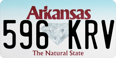 AR license plate 596KRV