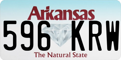 AR license plate 596KRW