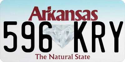 AR license plate 596KRY
