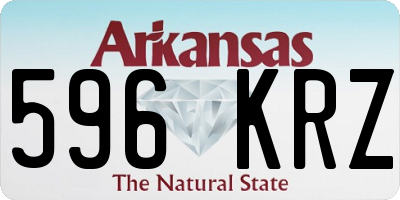 AR license plate 596KRZ