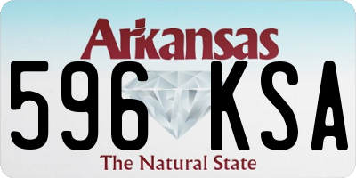 AR license plate 596KSA