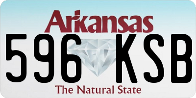 AR license plate 596KSB