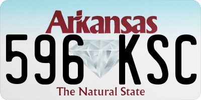 AR license plate 596KSC