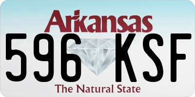 AR license plate 596KSF