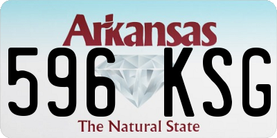 AR license plate 596KSG