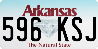 AR license plate 596KSJ