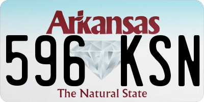 AR license plate 596KSN