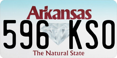 AR license plate 596KSO