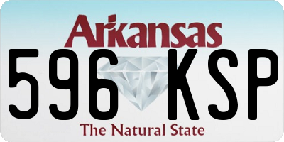 AR license plate 596KSP