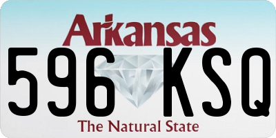 AR license plate 596KSQ