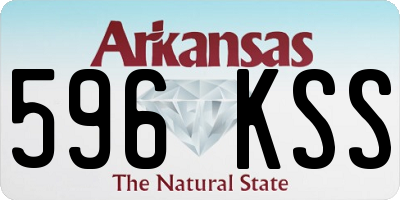 AR license plate 596KSS