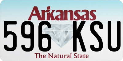 AR license plate 596KSU