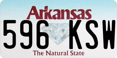 AR license plate 596KSW