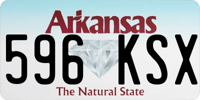 AR license plate 596KSX