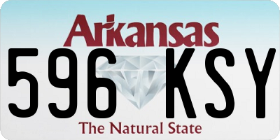 AR license plate 596KSY
