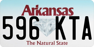 AR license plate 596KTA