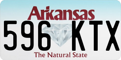AR license plate 596KTX