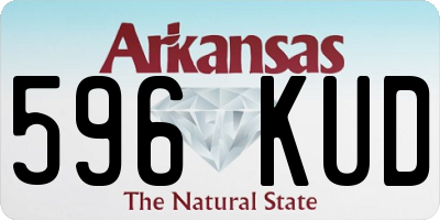 AR license plate 596KUD