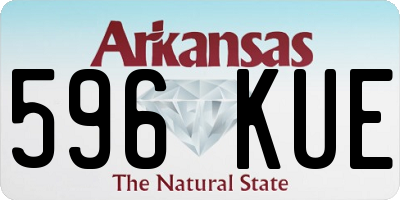 AR license plate 596KUE