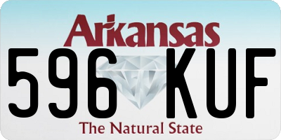 AR license plate 596KUF
