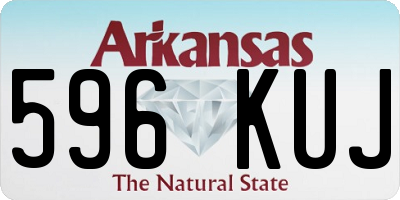 AR license plate 596KUJ