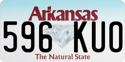 AR license plate 596KUO