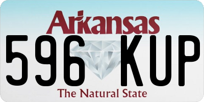 AR license plate 596KUP