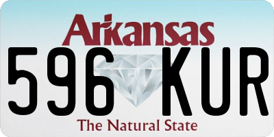 AR license plate 596KUR