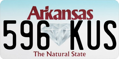 AR license plate 596KUS