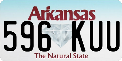 AR license plate 596KUU