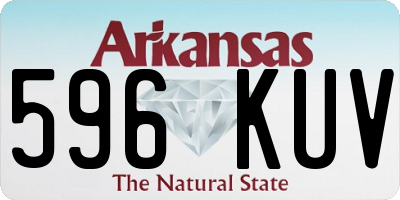 AR license plate 596KUV