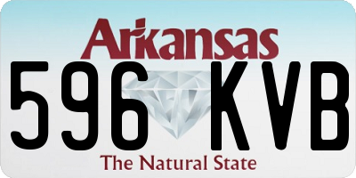 AR license plate 596KVB