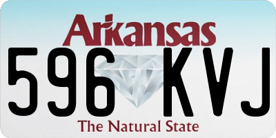 AR license plate 596KVJ