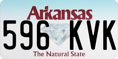 AR license plate 596KVK