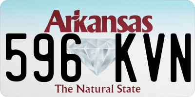 AR license plate 596KVN