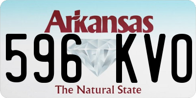 AR license plate 596KVO