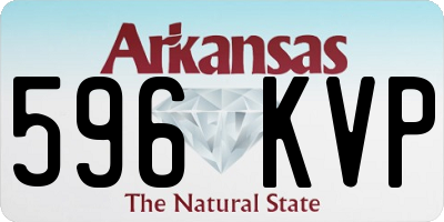 AR license plate 596KVP