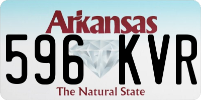 AR license plate 596KVR