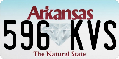 AR license plate 596KVS