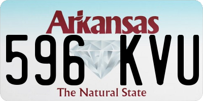 AR license plate 596KVU